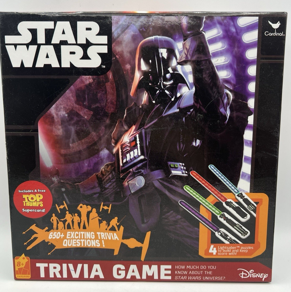 Star Wars Trivia Game Complete Disney Cardinal 650+ Questions Board Game